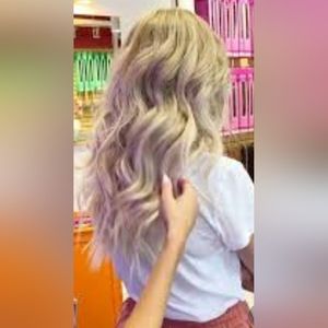 Babe weft 18" white blond extensions